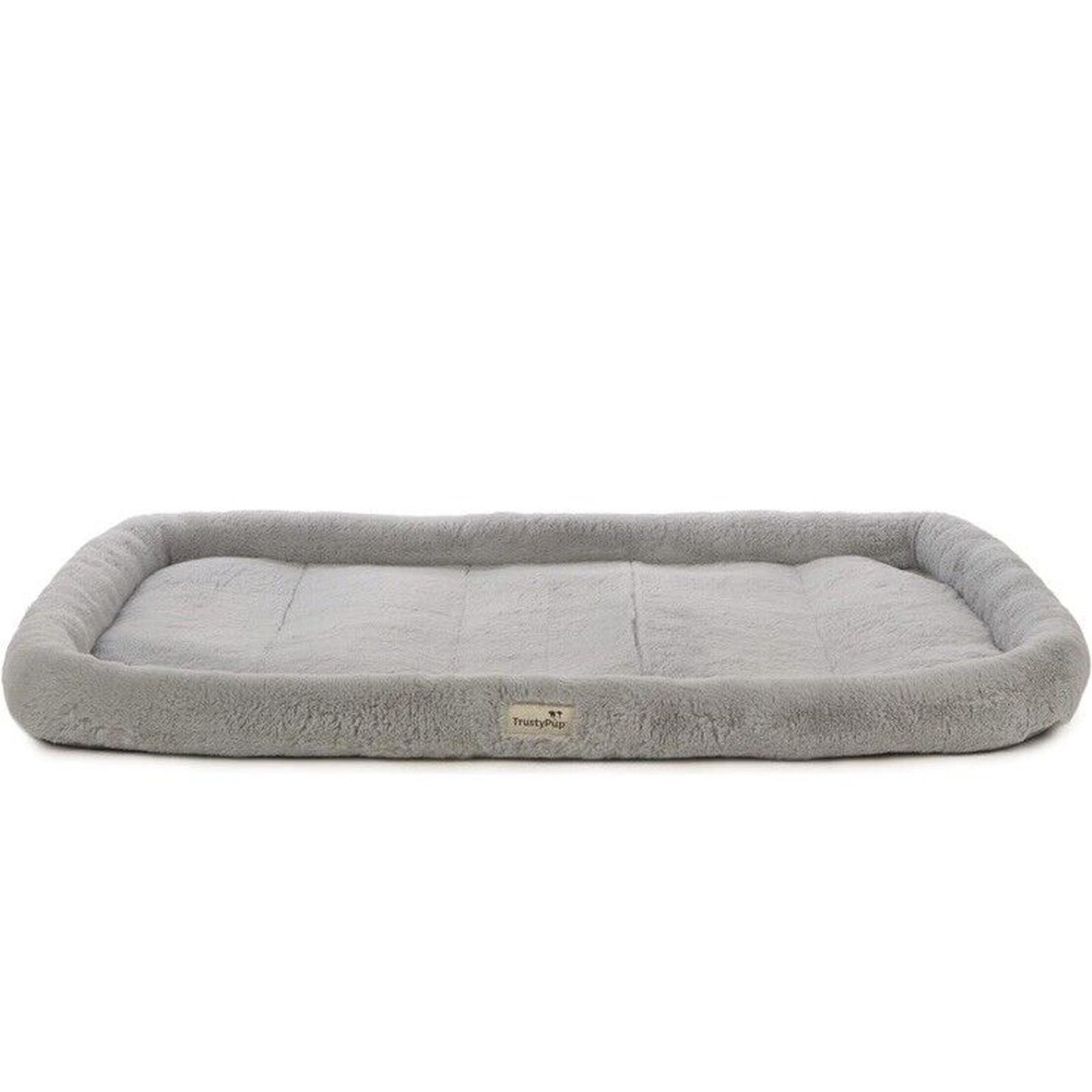 Quilted Crate Bolstered Mat Dog Bed, Ideal for Crates - Gray, Extra Large